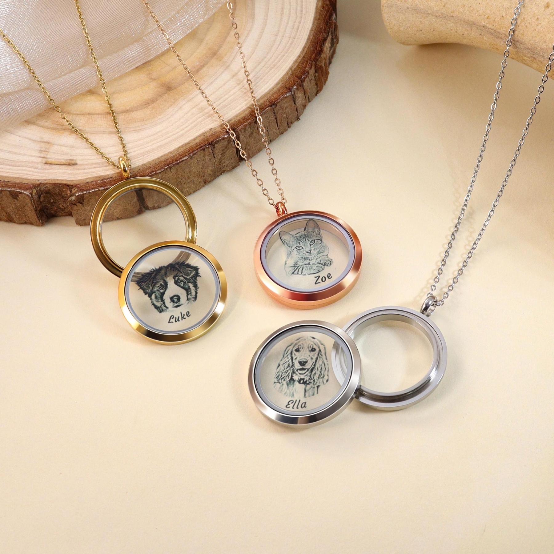 Personalized Pet Fur Hair Keepsake Necklace | inAccs23