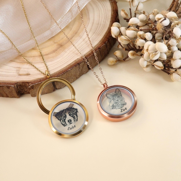 Personalized Pet Fur Hair Keepsake Necklace | inAccs23