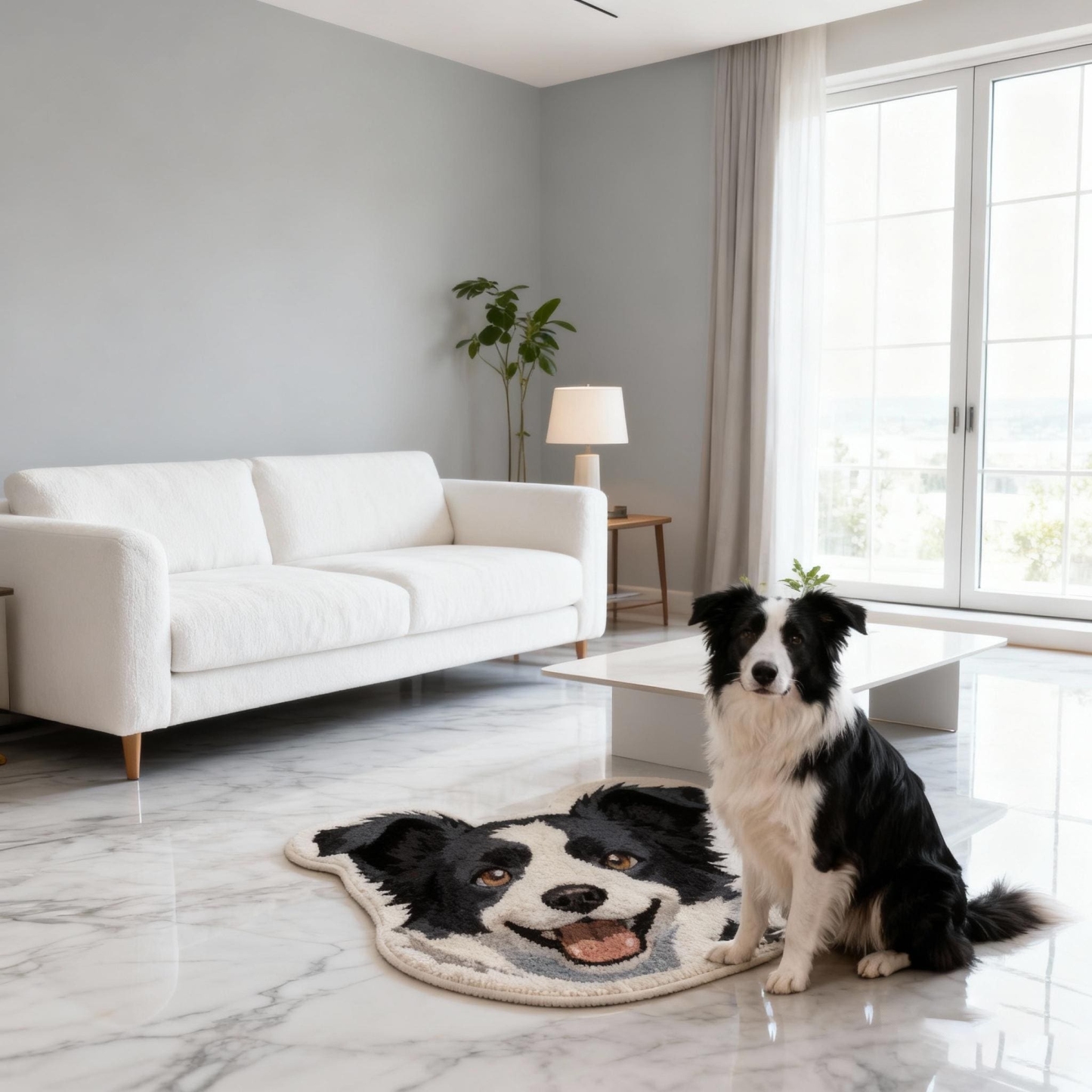 Personalized Lovely Pet Face Tufted Carpet | KKPet414