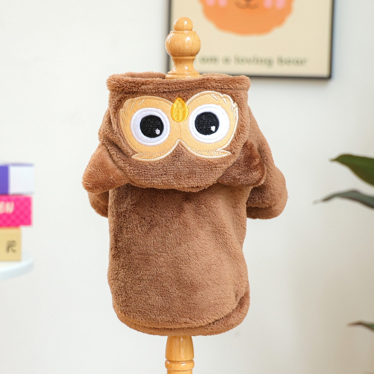 Personalized Leather Patch Name Pet Winter Hoodie | KKPet329