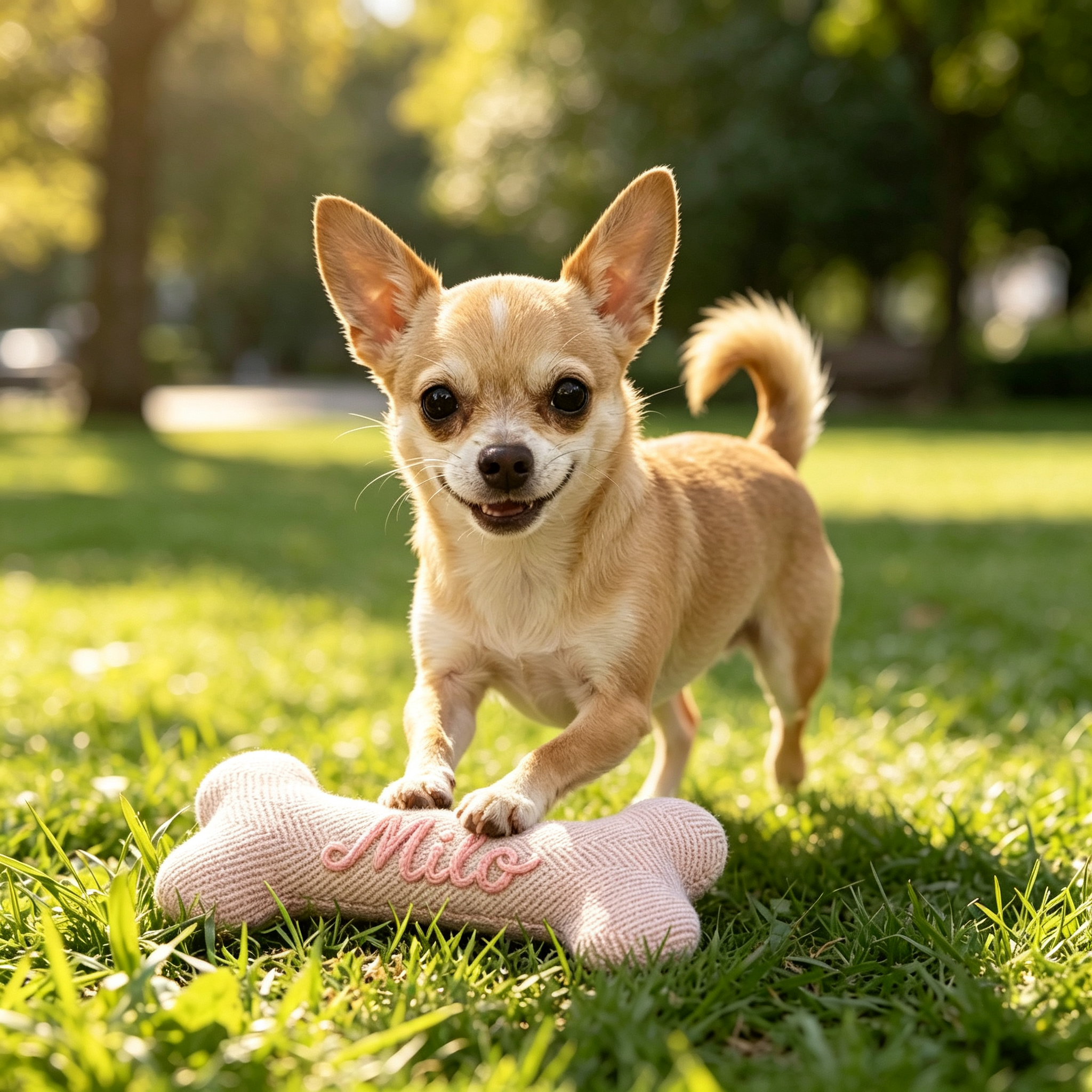 Personalized Embroidered Name Pet Bone Toy | inToy11
