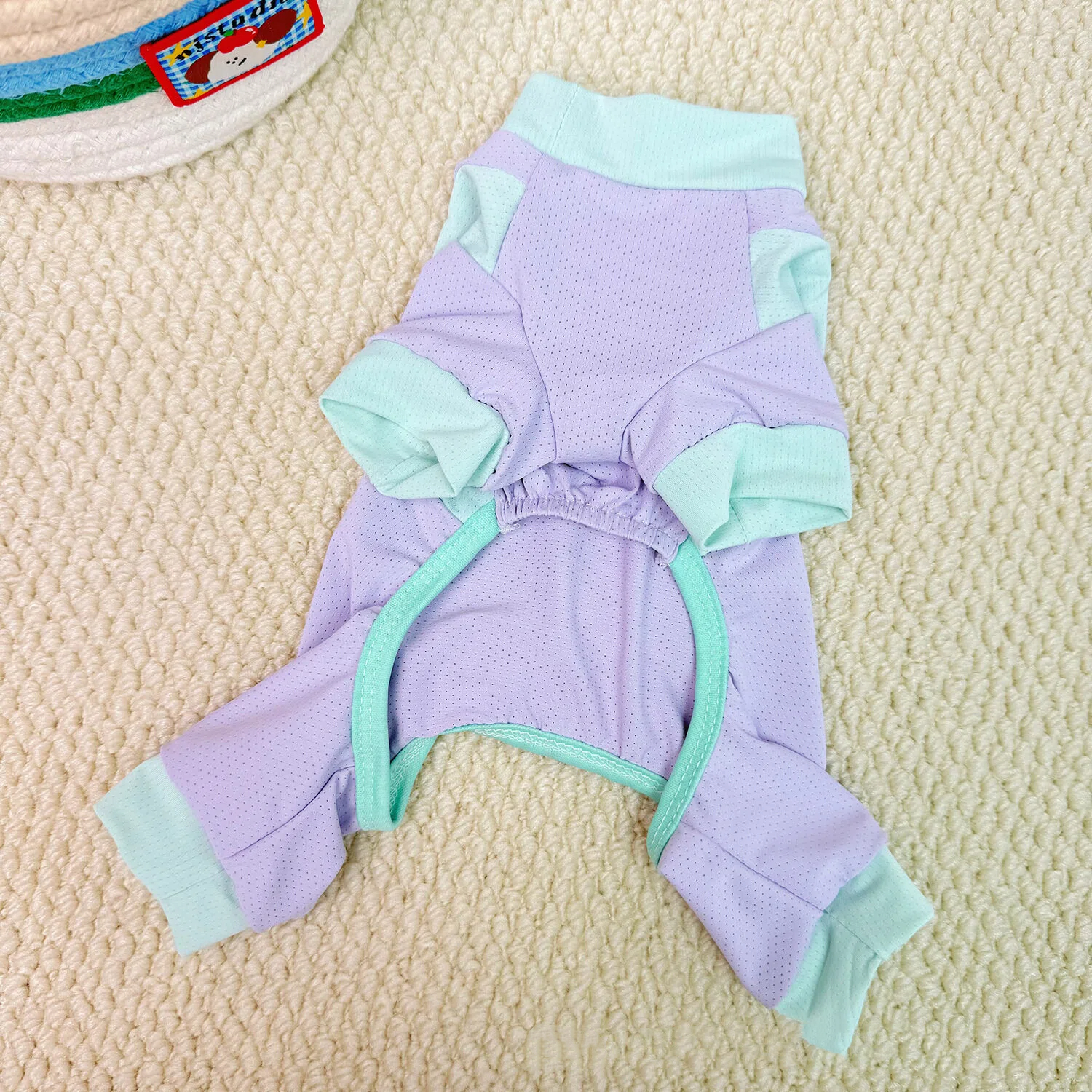 Personalized Leather Patch Name Breathable Summer Pet Jumpsuit  | inCloth64