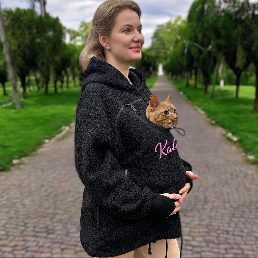 Personalized Embroidered Comfortable Pet Carrier Hoodie | KKCloth338