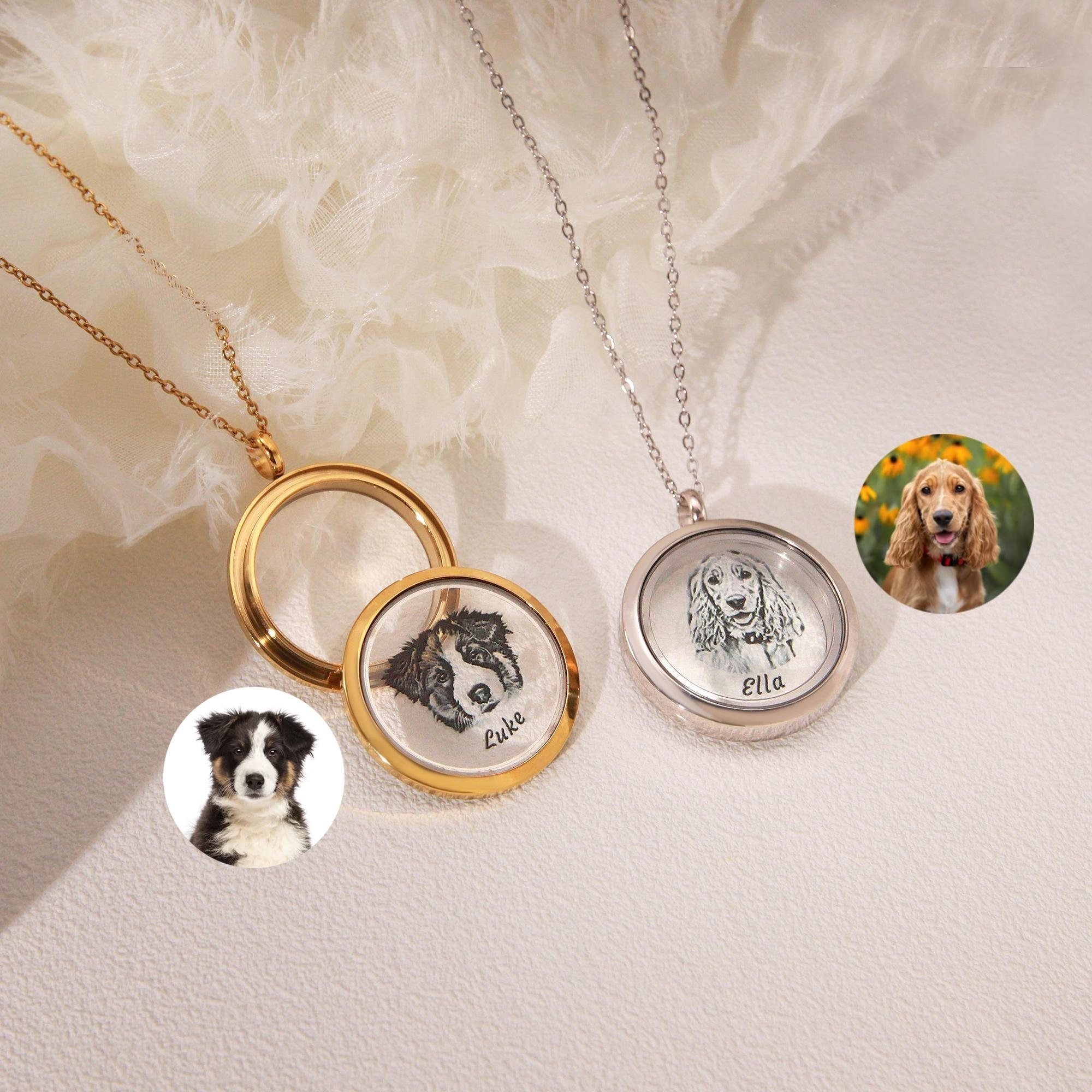 Personalized Pet Fur Hair Keepsake Necklace | inAccs23