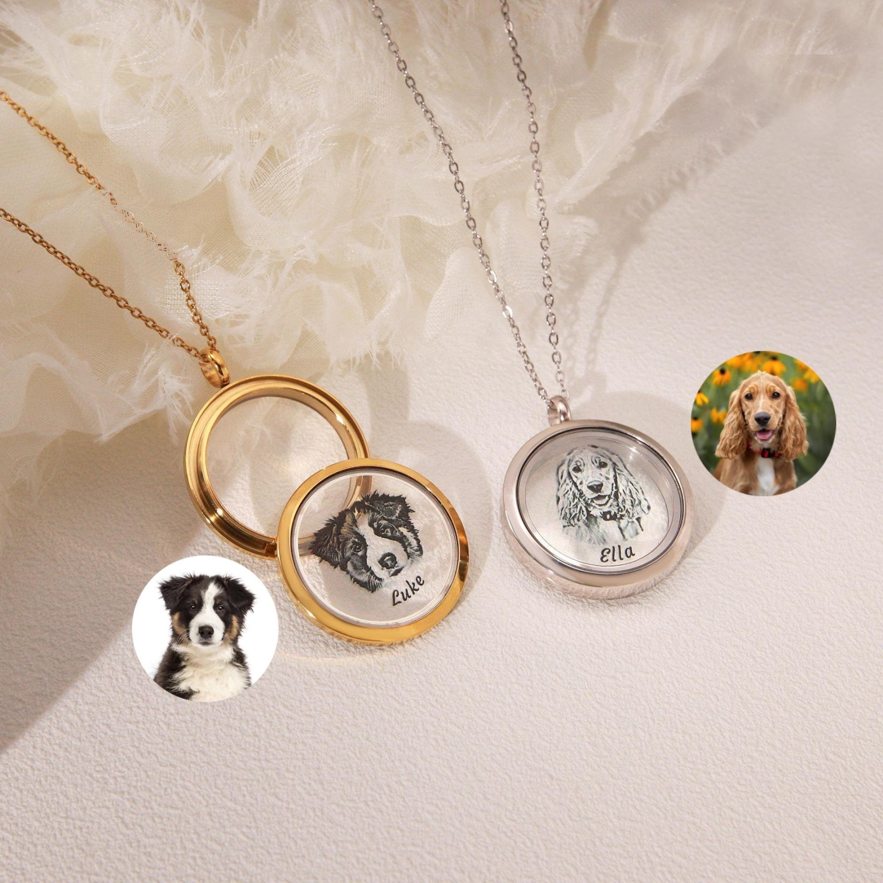 Personalized Pet Fur Hair Keepsake Necklace | inAccs23