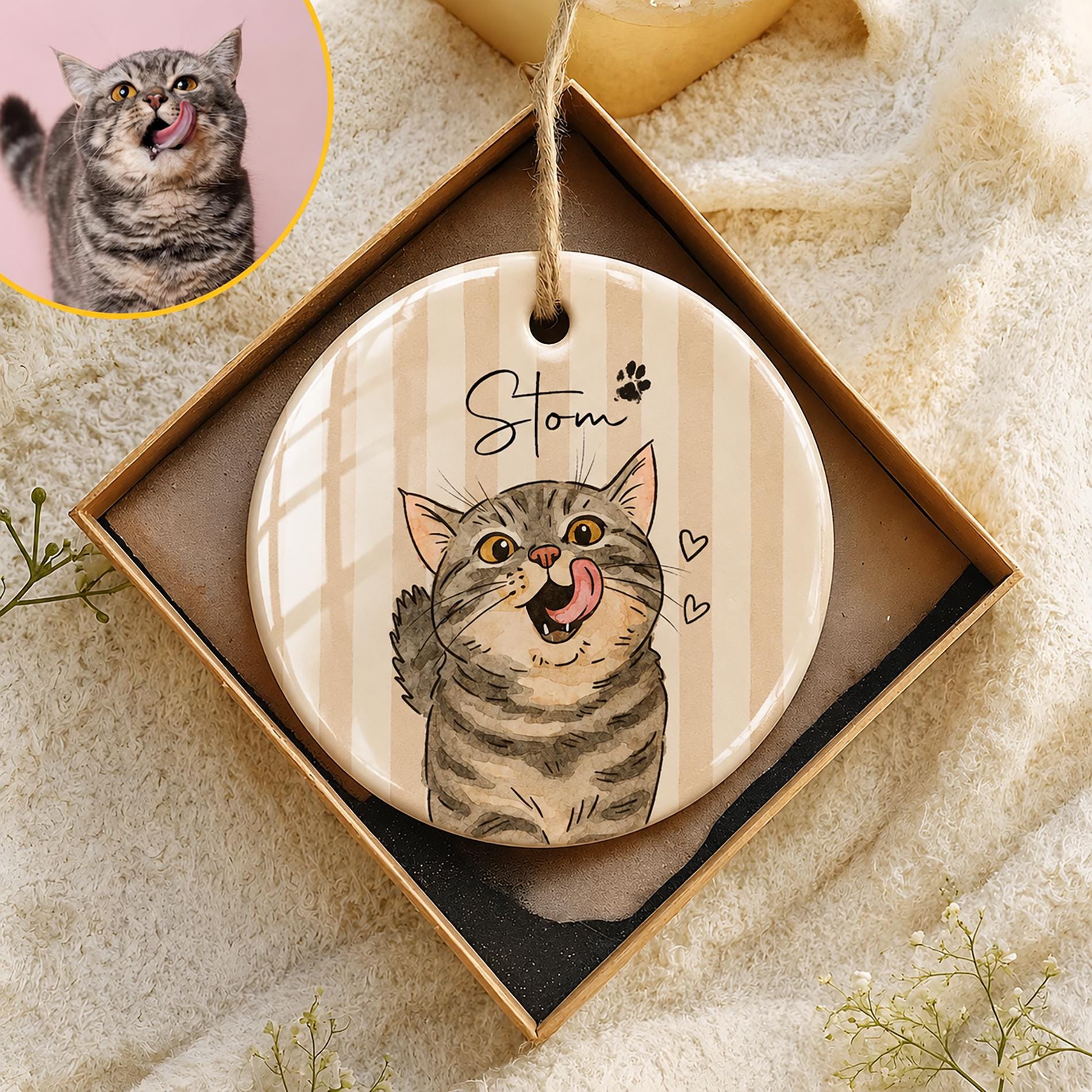Personalized Watercolor Pet Photo Ornament | inAccs67