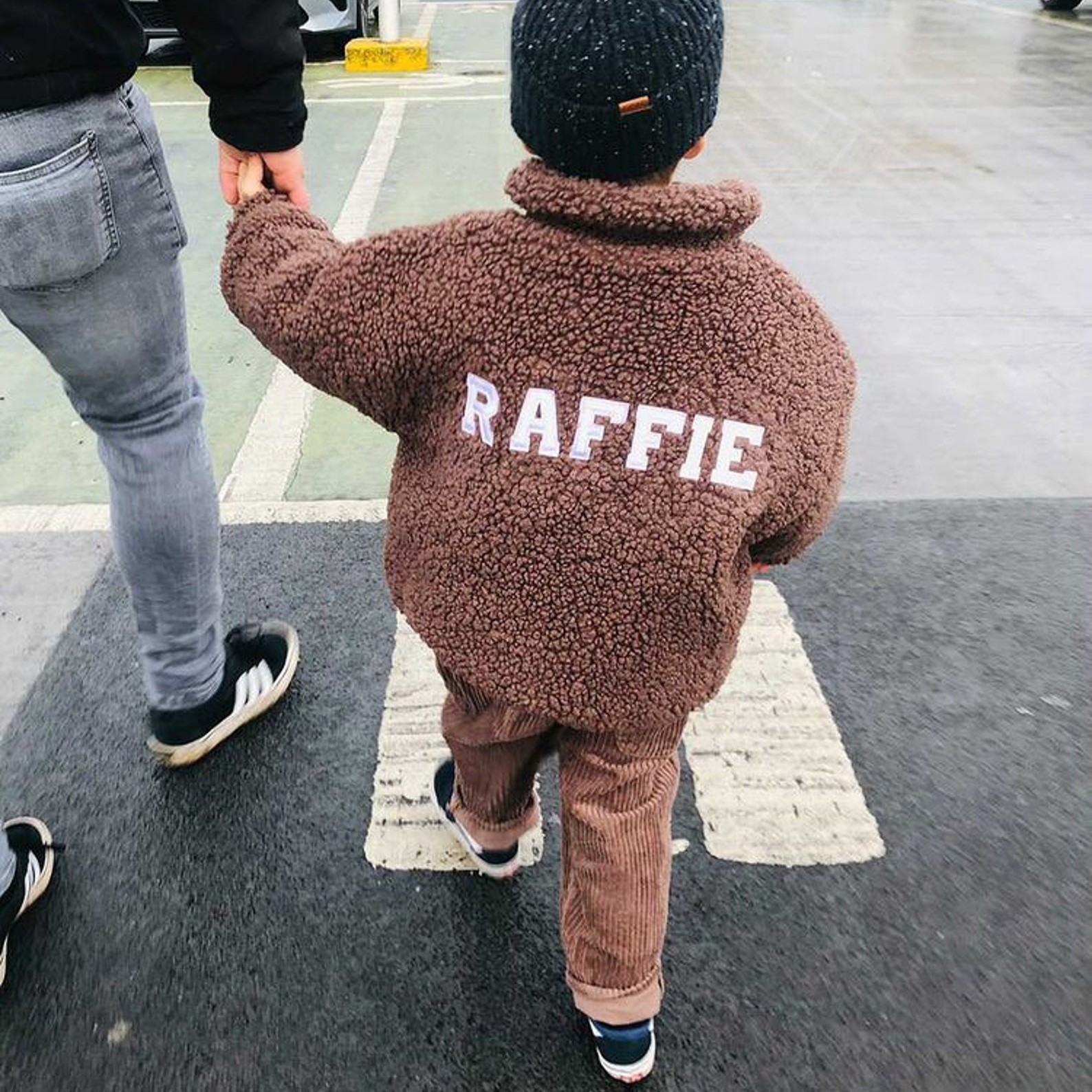Personalized Hand Patch Kids Warm Sherpa Jacket | inJacket13