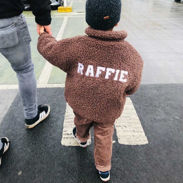 Personalized Hand Patch Kids Warm Sherpa Jacket | inJacket13