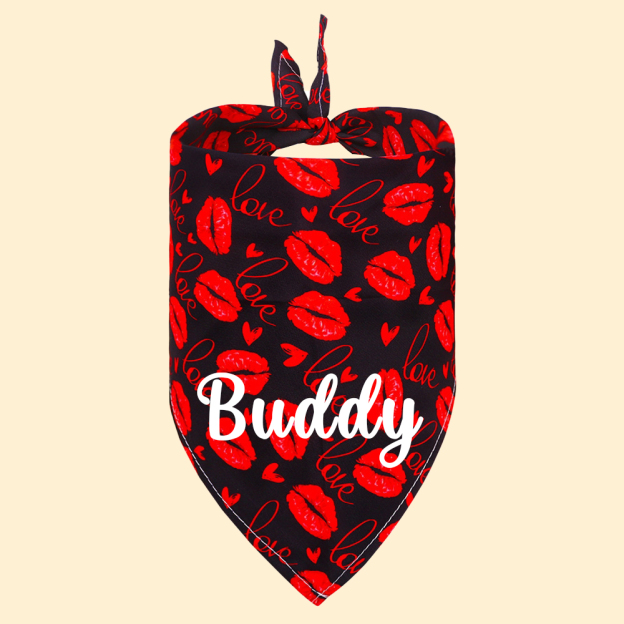 Personalized Romantic Valentine's Day Pet Bandana | KKPet388