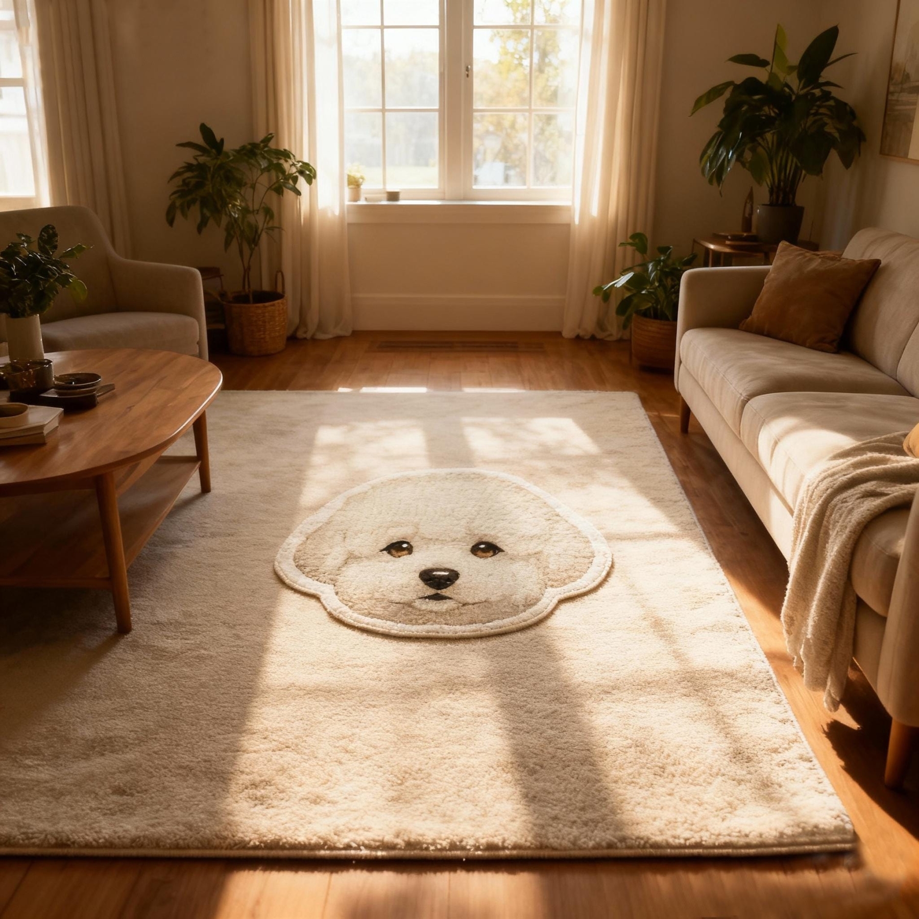 Personalized Lovely Pet Face Tufted Carpet | KKPet414