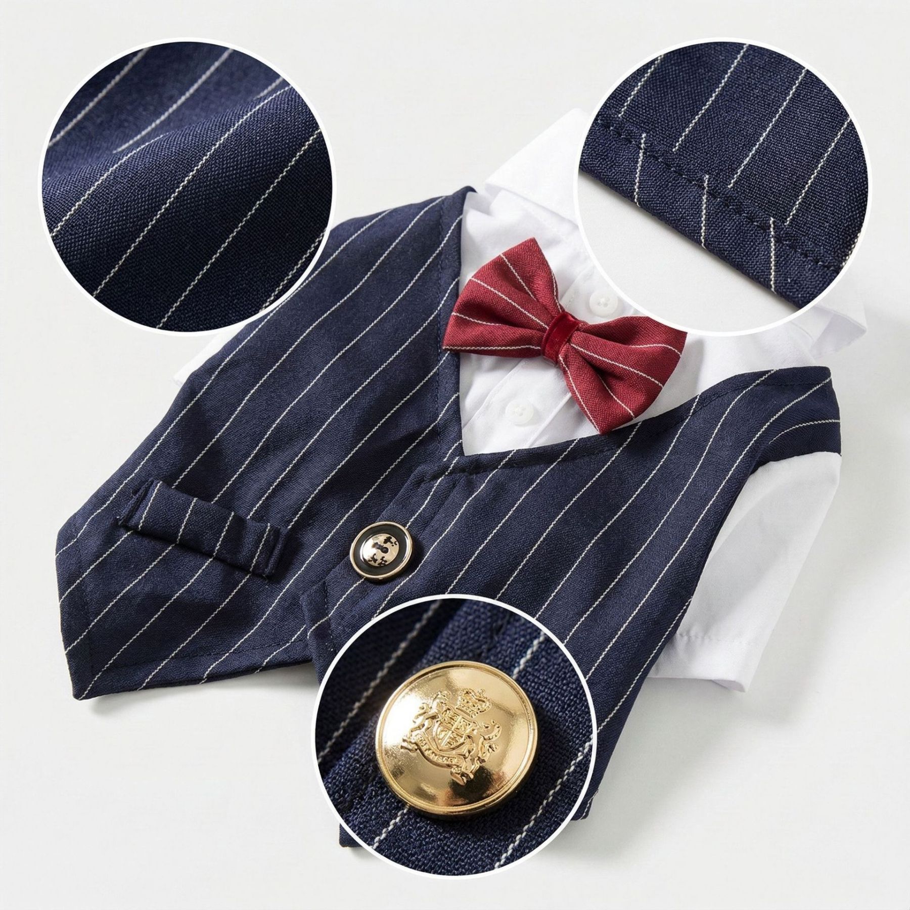 Personalized Name Pet Tuxedo with Bow Tie | inCloth80