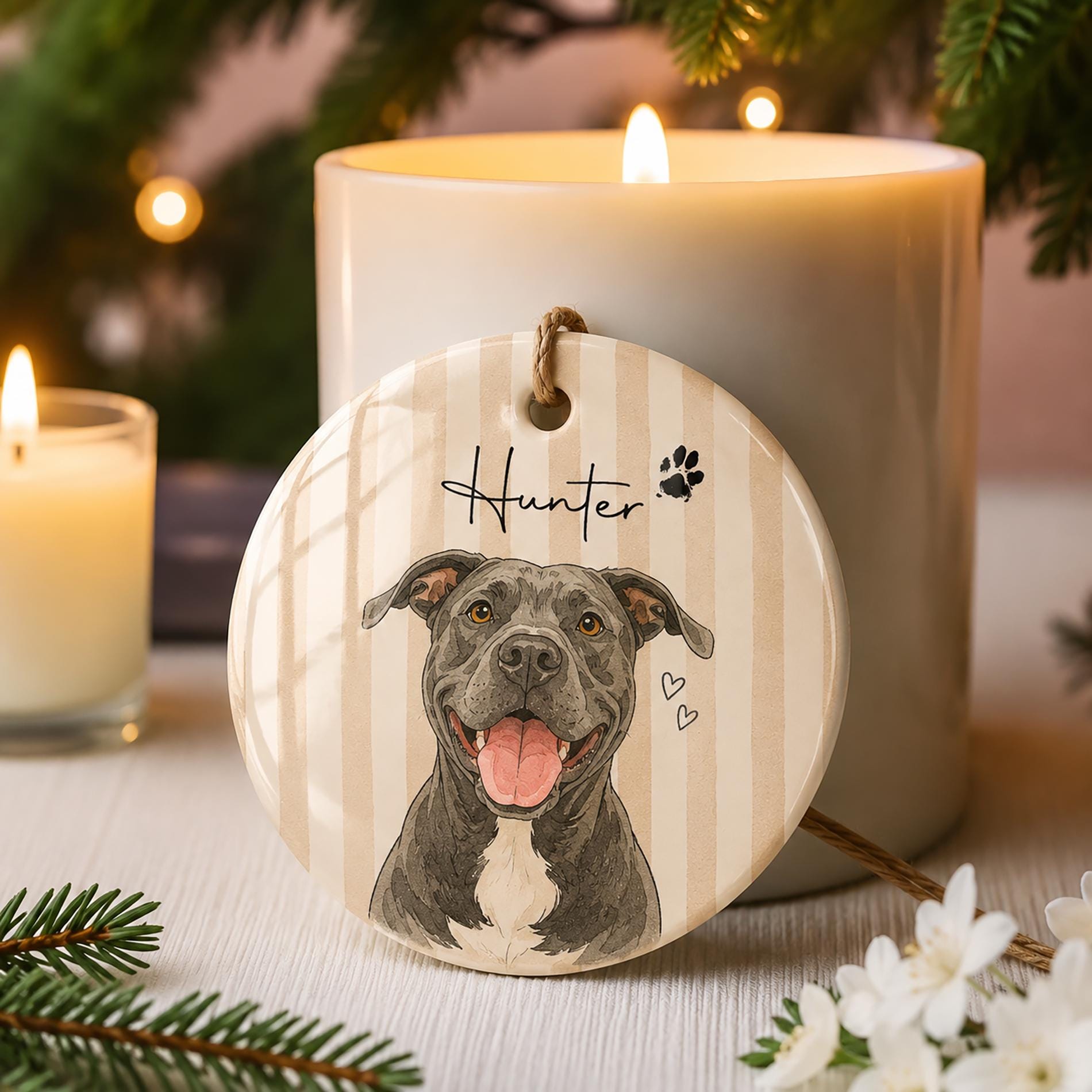 Personalized Watercolor Pet Photo Ornament | inAccs67
