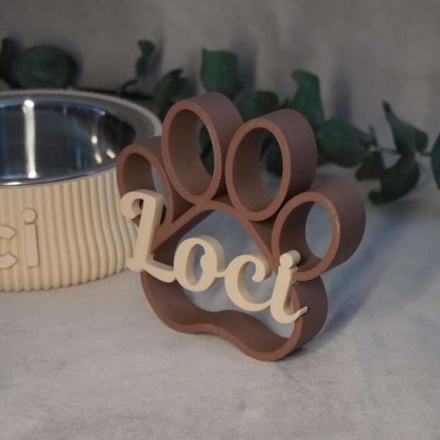 Personalized 3D Print Dog Paw With Name Ornament | inAccs29