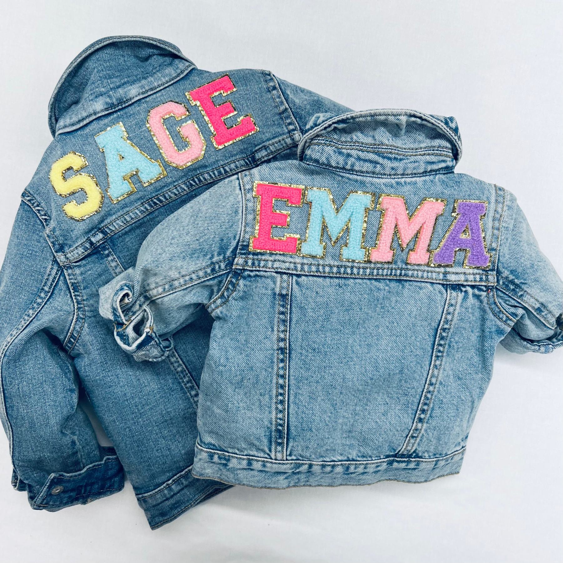 Personalized Hand Patch Kids Denim Jacket | inJacket16