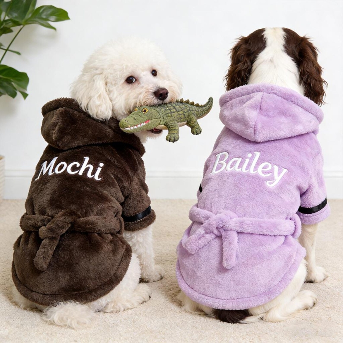 Personalized Embroidered Name Pet Bathrobe | inCloth23