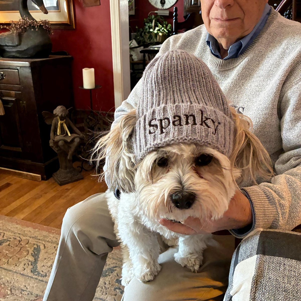 Personalized Embroidered Name Dog Winter Beanie with Ear Holes | inHat07
