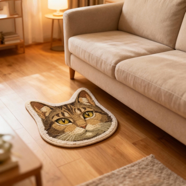 Personalized Lovely Pet Face Tufted Carpet | KKPet414