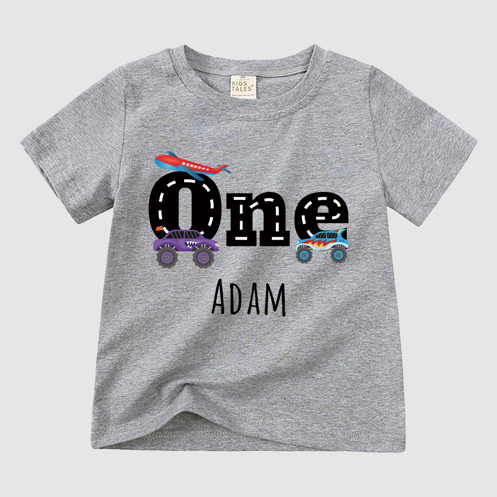 Personalized Kid Transportation Vehicle Party Birthday T-Shirt | inTee16