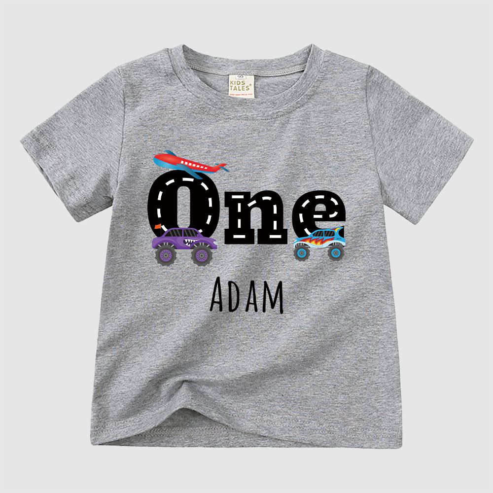 Personalized Kid Transportation Vehicle Party Birthday T-Shirt | inTee16