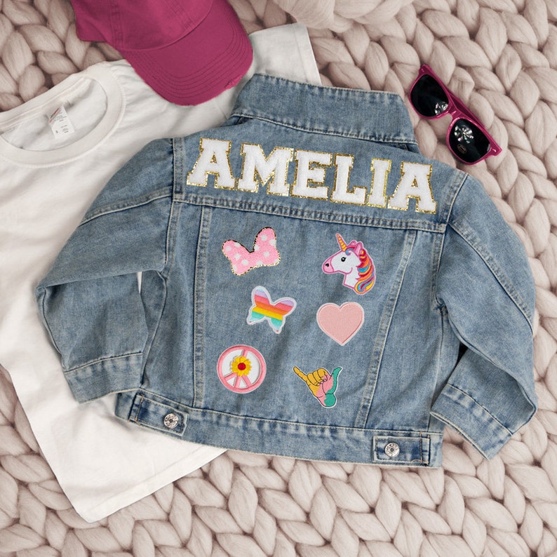 Personalized Hand Patch Kids Denim Jacket | inJacket02