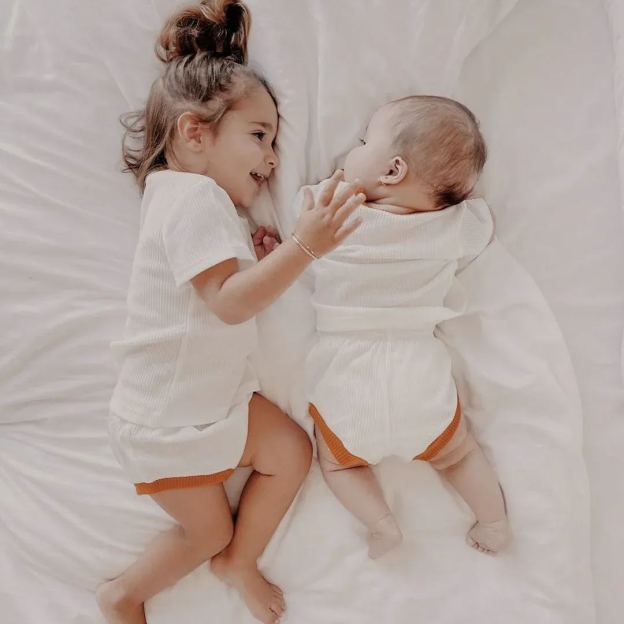 Personalized Embroidery Baby Cotton Cozy Soft Colourful Outfit Set | inSet45