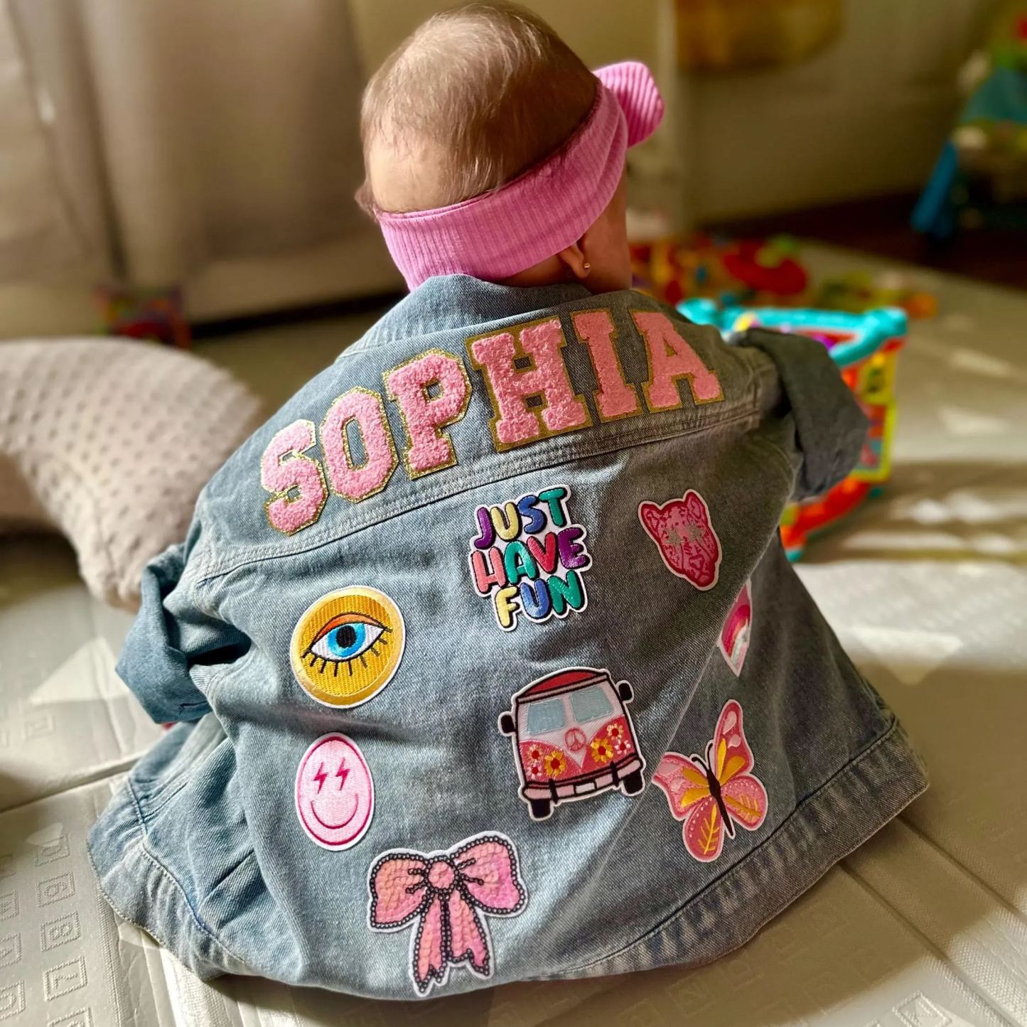 Personalized Hand Patch Kids Denim Jacket | inJacket02