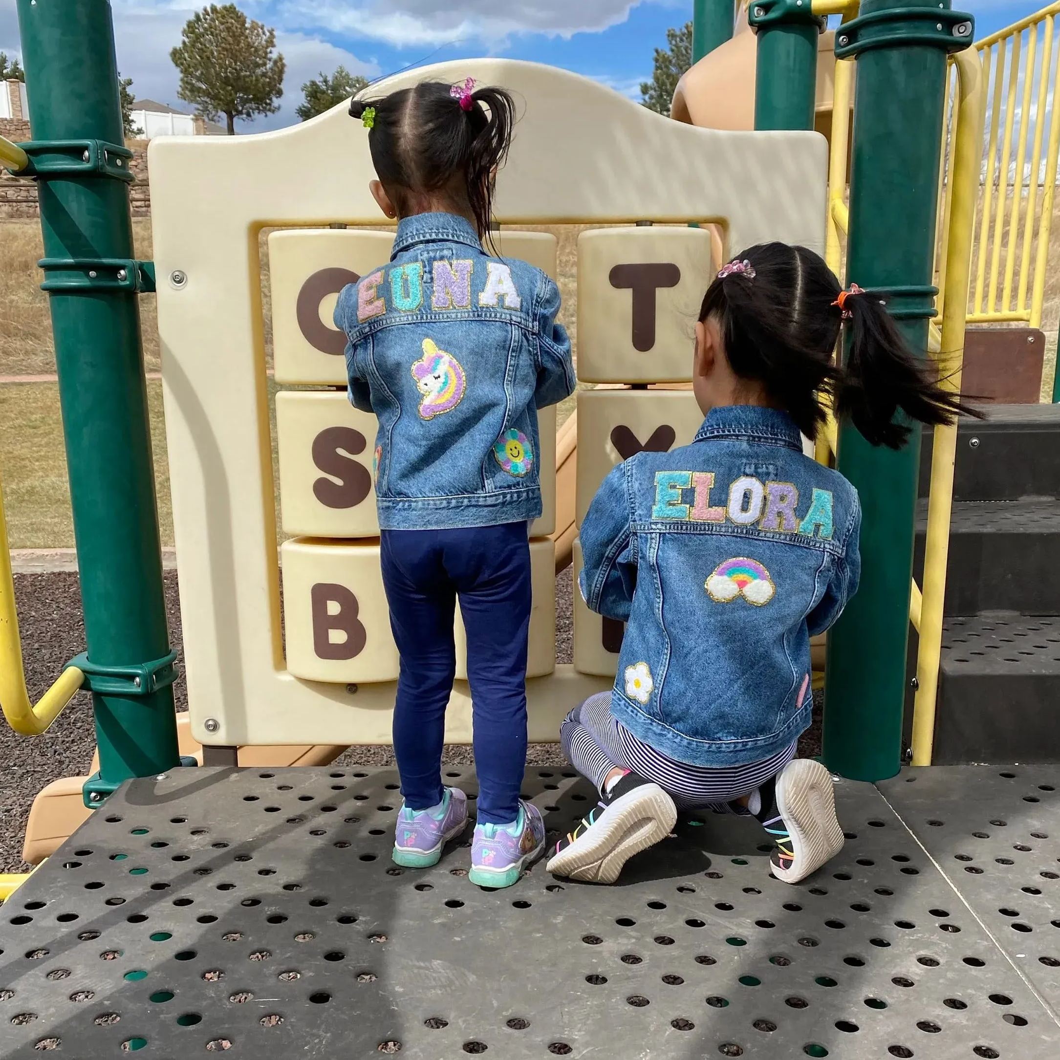 Personalized Hand Patch Kids Denim Jacket | inJacket02