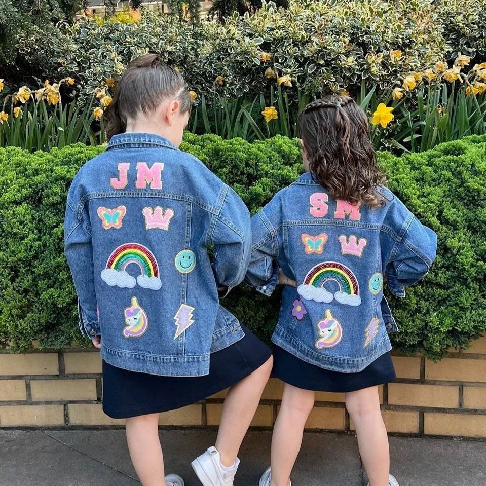 Personalized Hand Patch Kids Denim Jacket | inJacket02