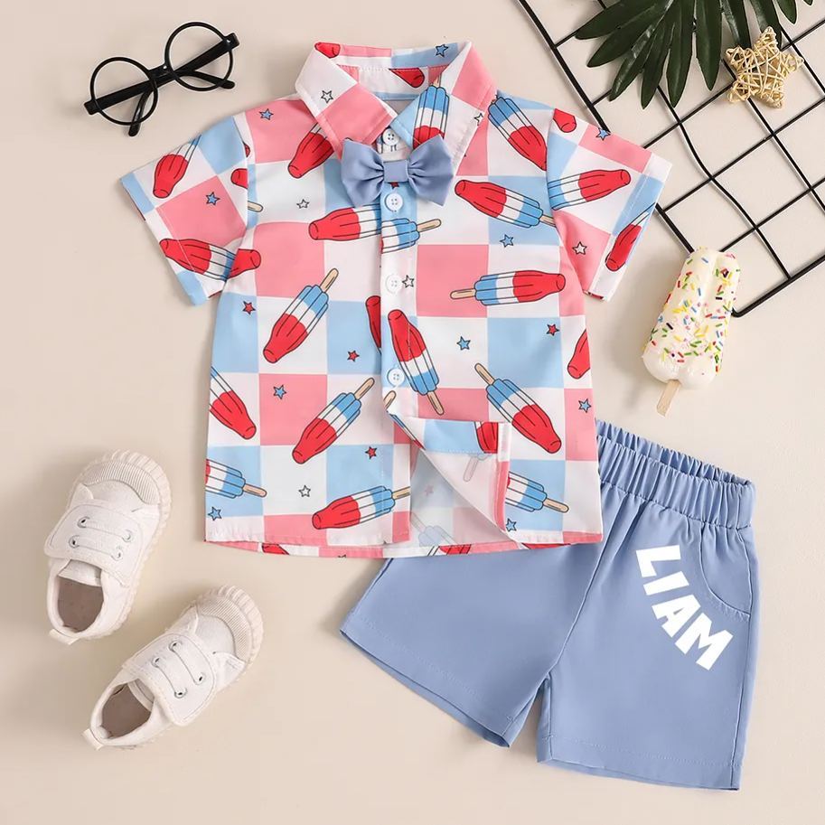 Personalized Boys The 4th Of July Shirt and Shorts Set | inSet64