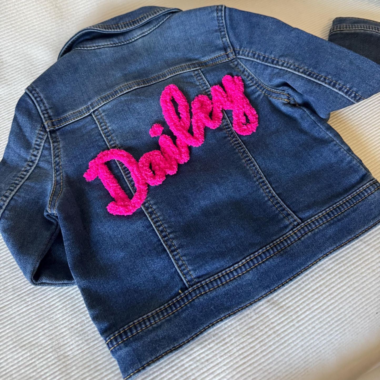 Personalized Hand Embroidered Kids Denim Jacket | inJacket42