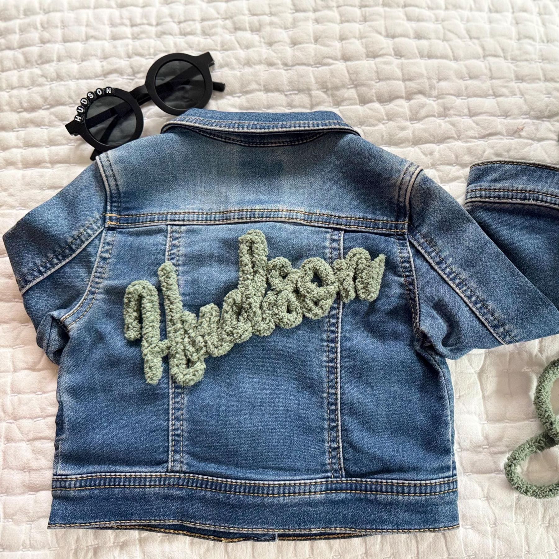 Personalized Hand Embroidered Kids Denim Jacket | inJacket42