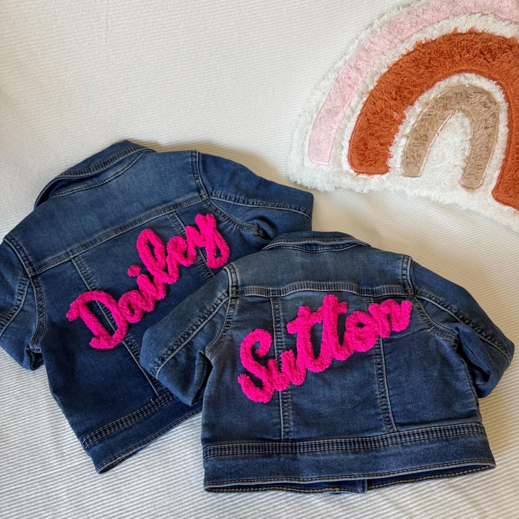 Personalized Hand Embroidered Kids Denim Jacket | inJacket42