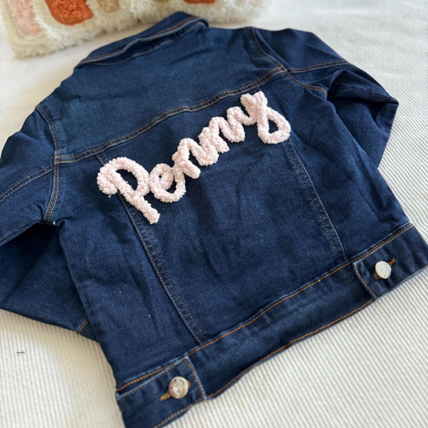 Personalized Hand Embroidered Kids Denim Jacket | inJacket42