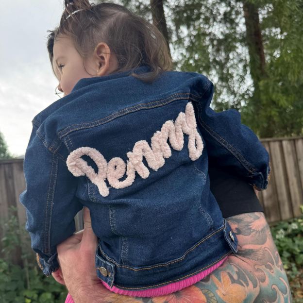 Personalized Hand Embroidered Kids Denim Jacket | inJacket42