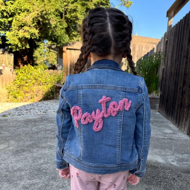Personalized Hand Embroidered Kids Denim Jacket | inJacket42