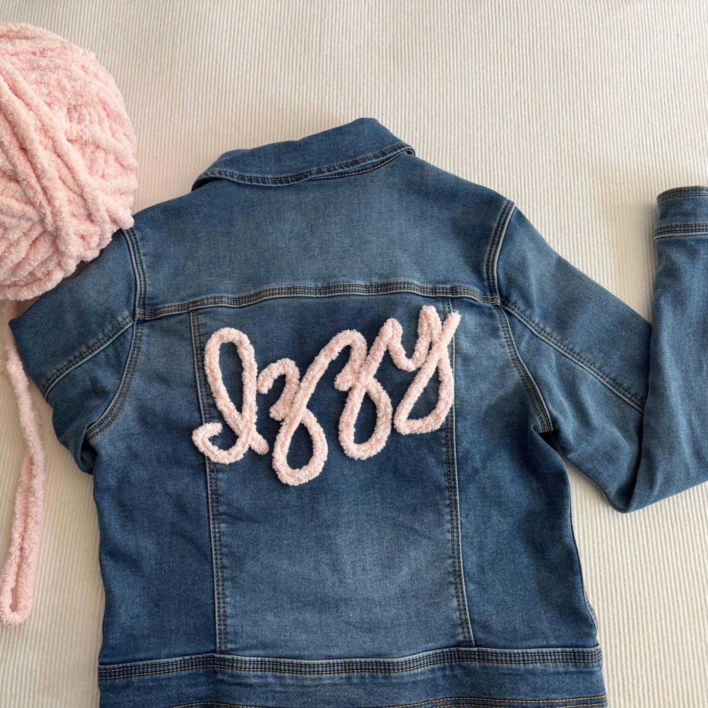 Personalized Hand Embroidered Kids Denim Jacket | inJacket42