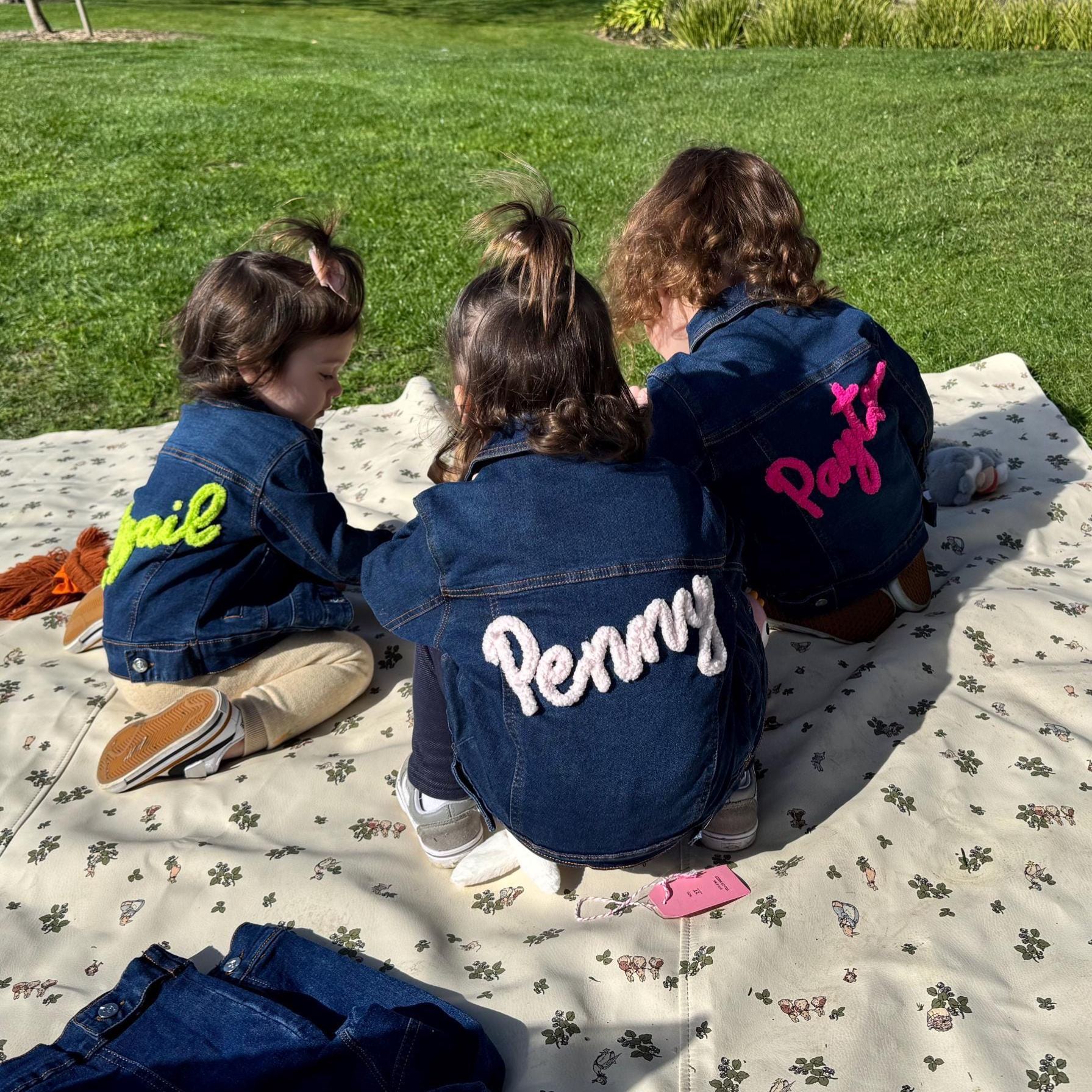 Personalized Hand Embroidered Kids Denim Jacket | inJacket42