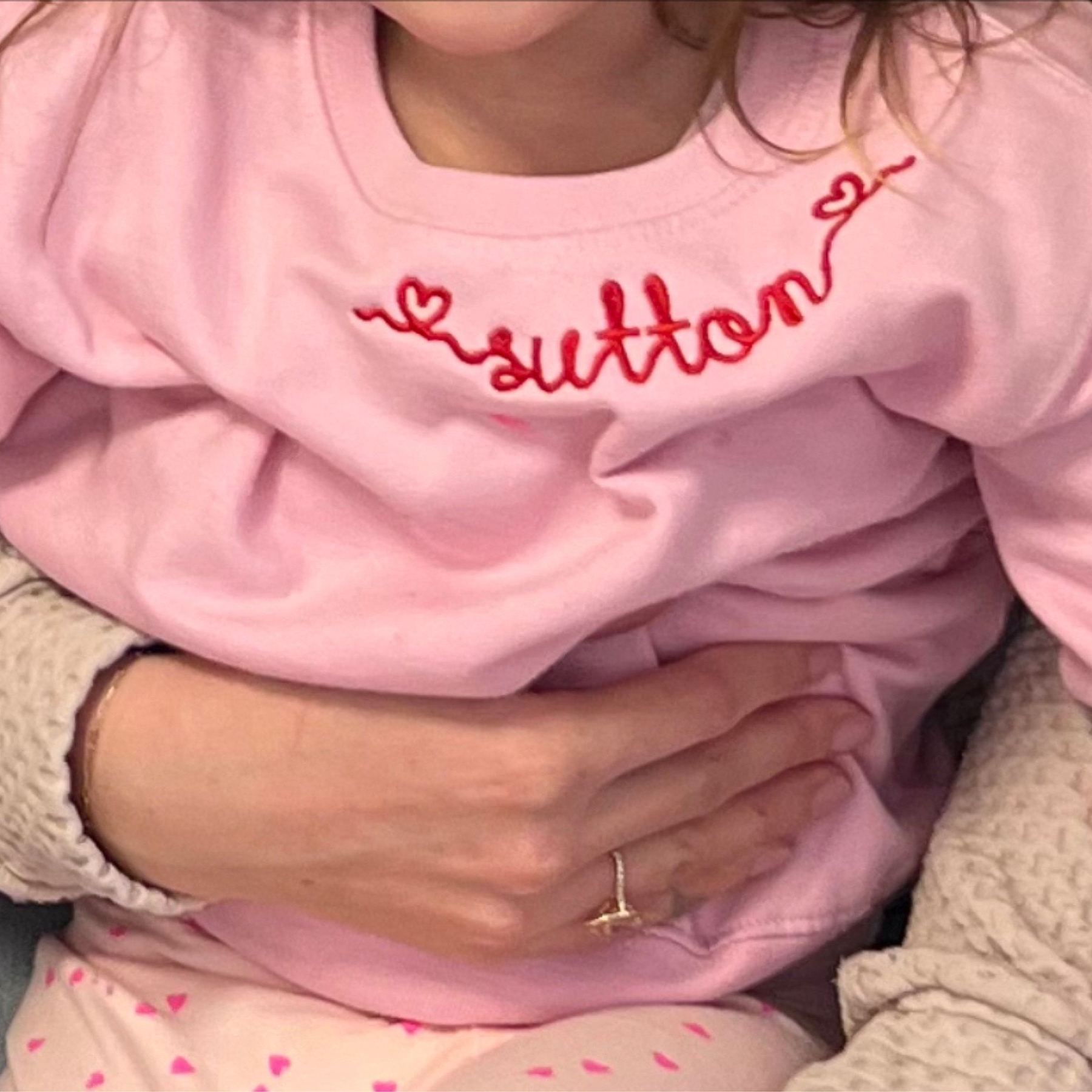 Personalized Embroidered Kids Valentines Sweatshirt | InSweatshirt88