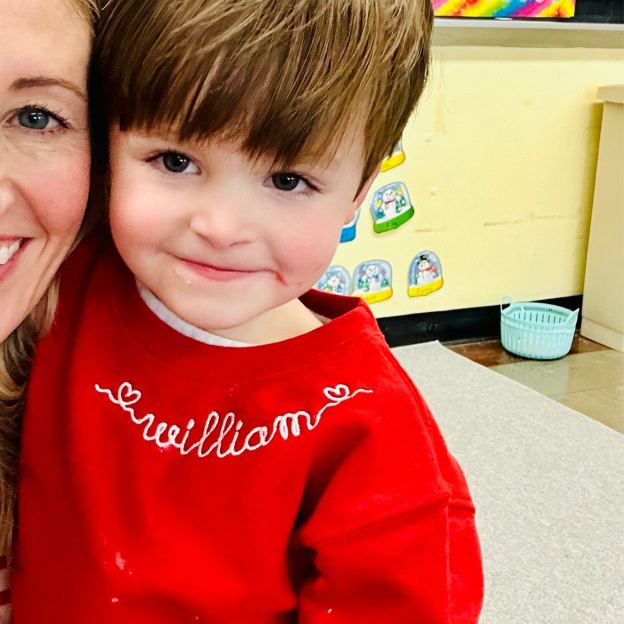 Personalized Embroidered Kids Valentines Sweatshirt | InSweatshirt88