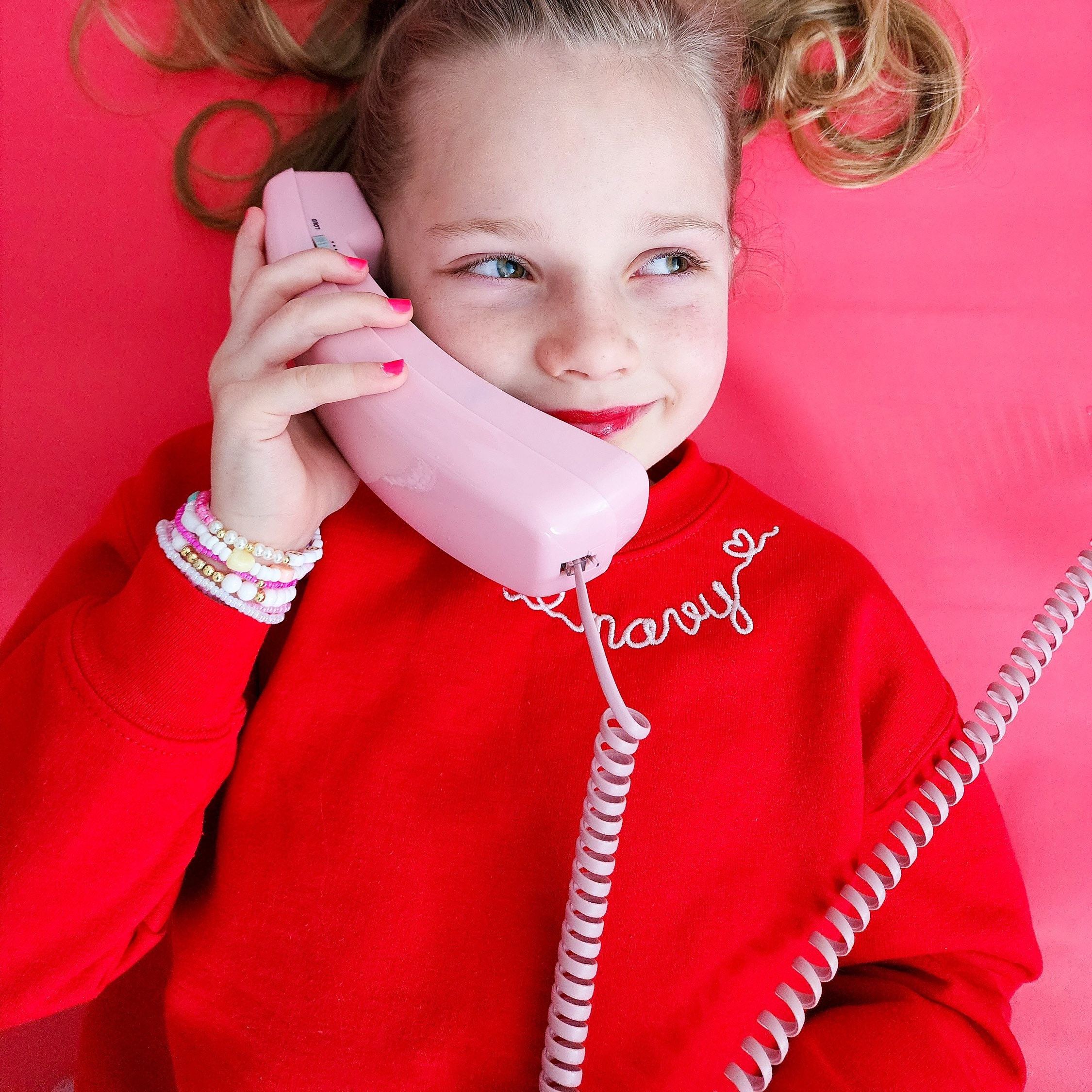 Personalized Embroidered Kids Valentines Sweatshirt | InSweatshirt88