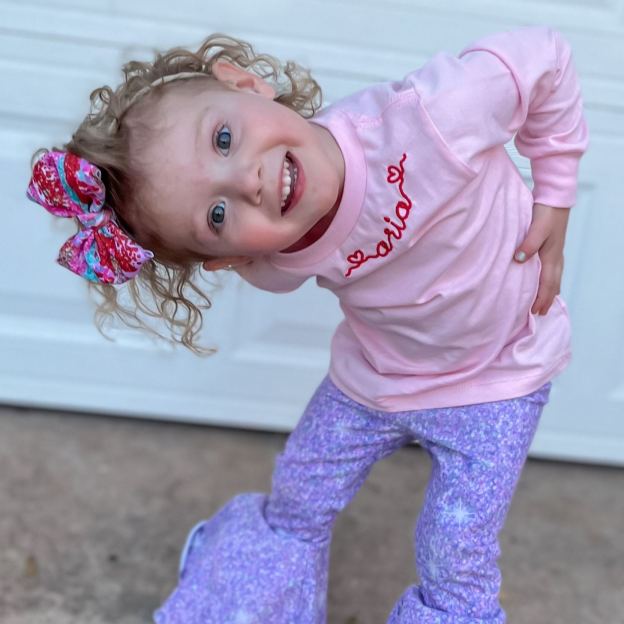 Personalized Embroidered Kids Valentines Sweatshirt | InSweatshirt88