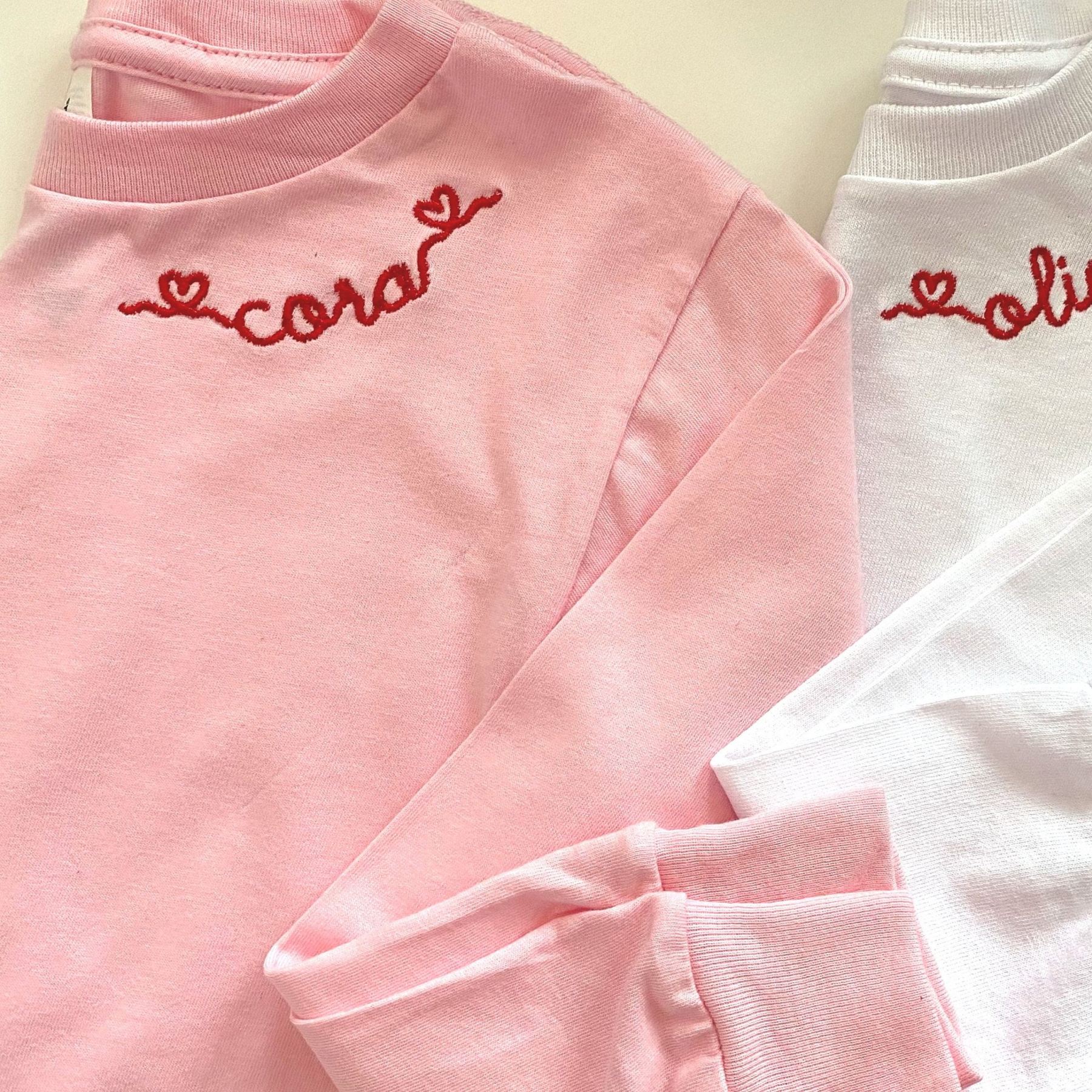 Personalized Embroidered Kids Valentines Sweatshirt | InSweatshirt88