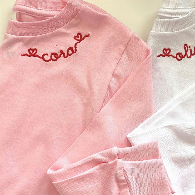 Personalized Embroidered Kids Valentines Sweatshirt | InSweatshirt88