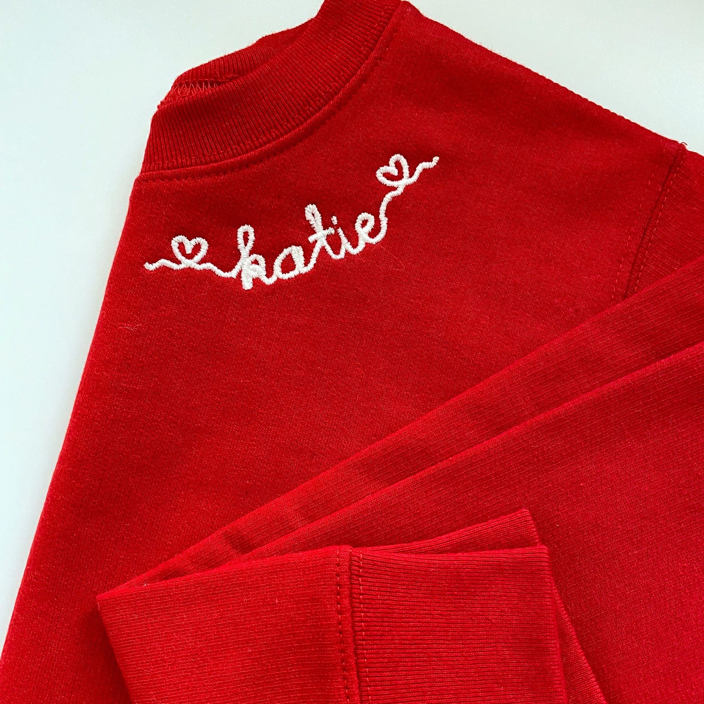 Personalized Embroidered Kids Valentines Sweatshirt | InSweatshirt88