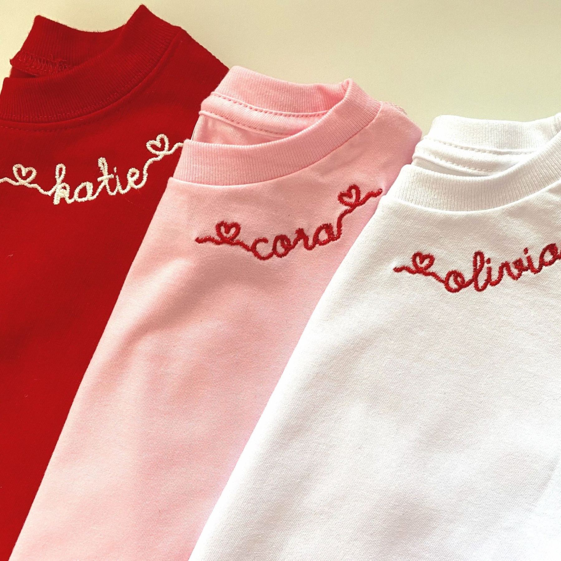 Personalized Embroidered Kids Valentines Sweatshirt | InSweatshirt88