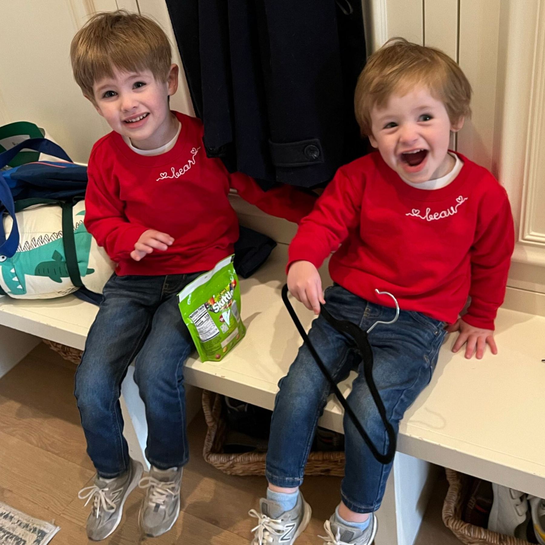 Personalized Embroidered Kids Valentines Sweatshirt | InSweatshirt88