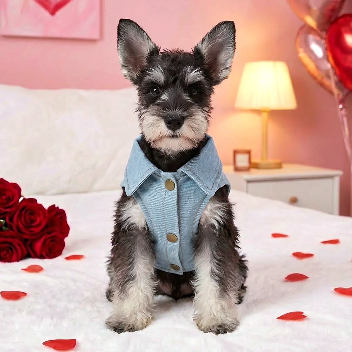Personalized Pet Valentine’s Day Denim Jacket | inCloth06