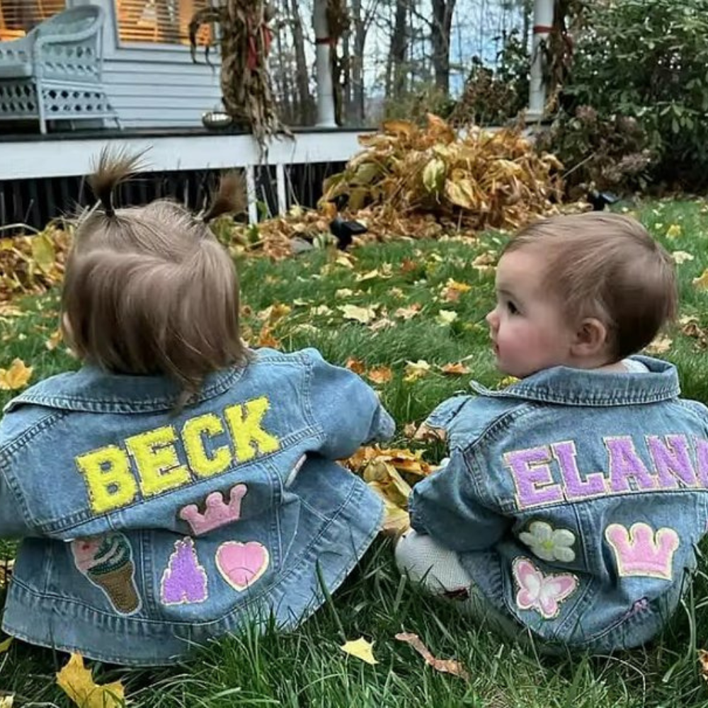 Personalized Hand Patch Kids Denim Jacket | inJacket02