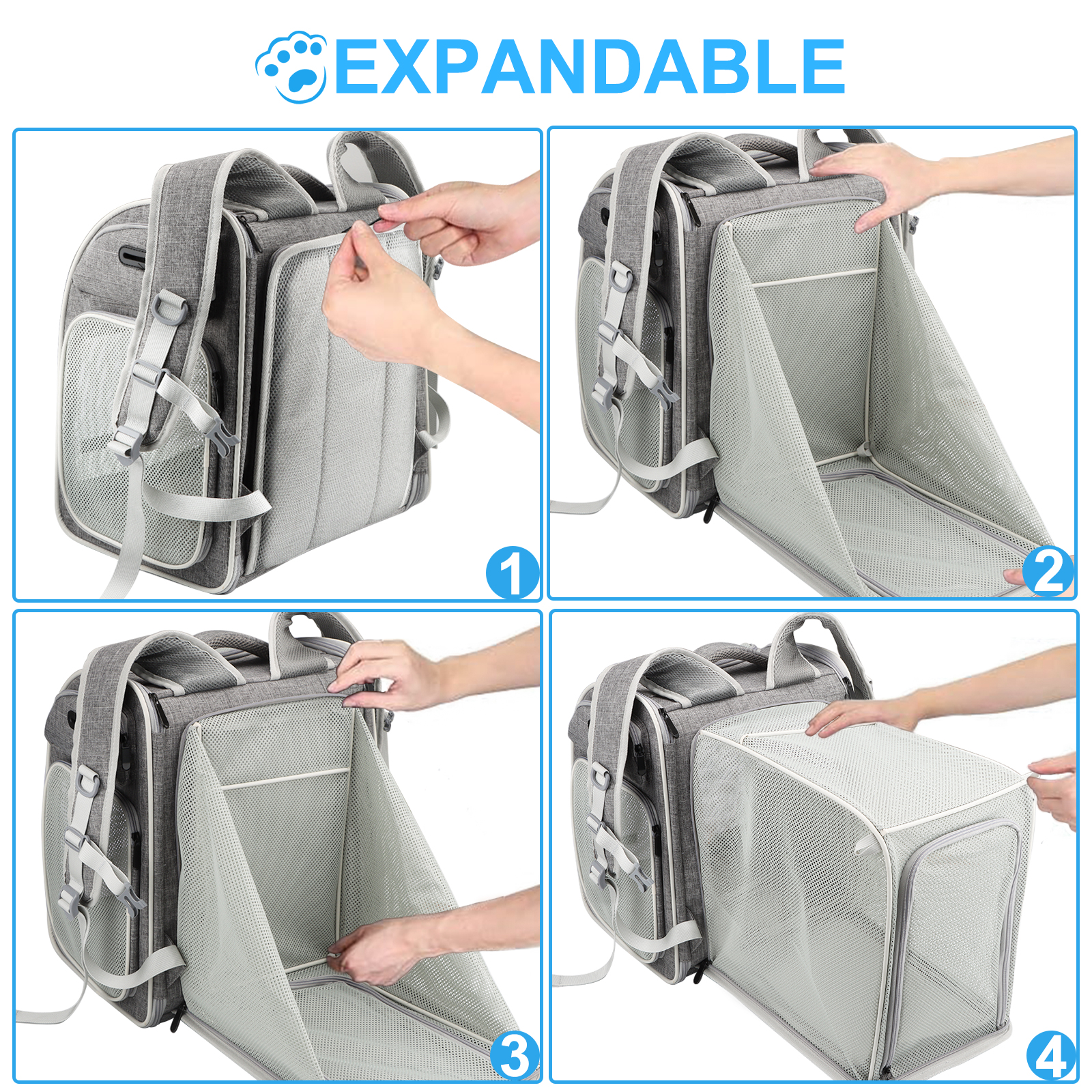 Cat Backpack Expandable Pet Carrier