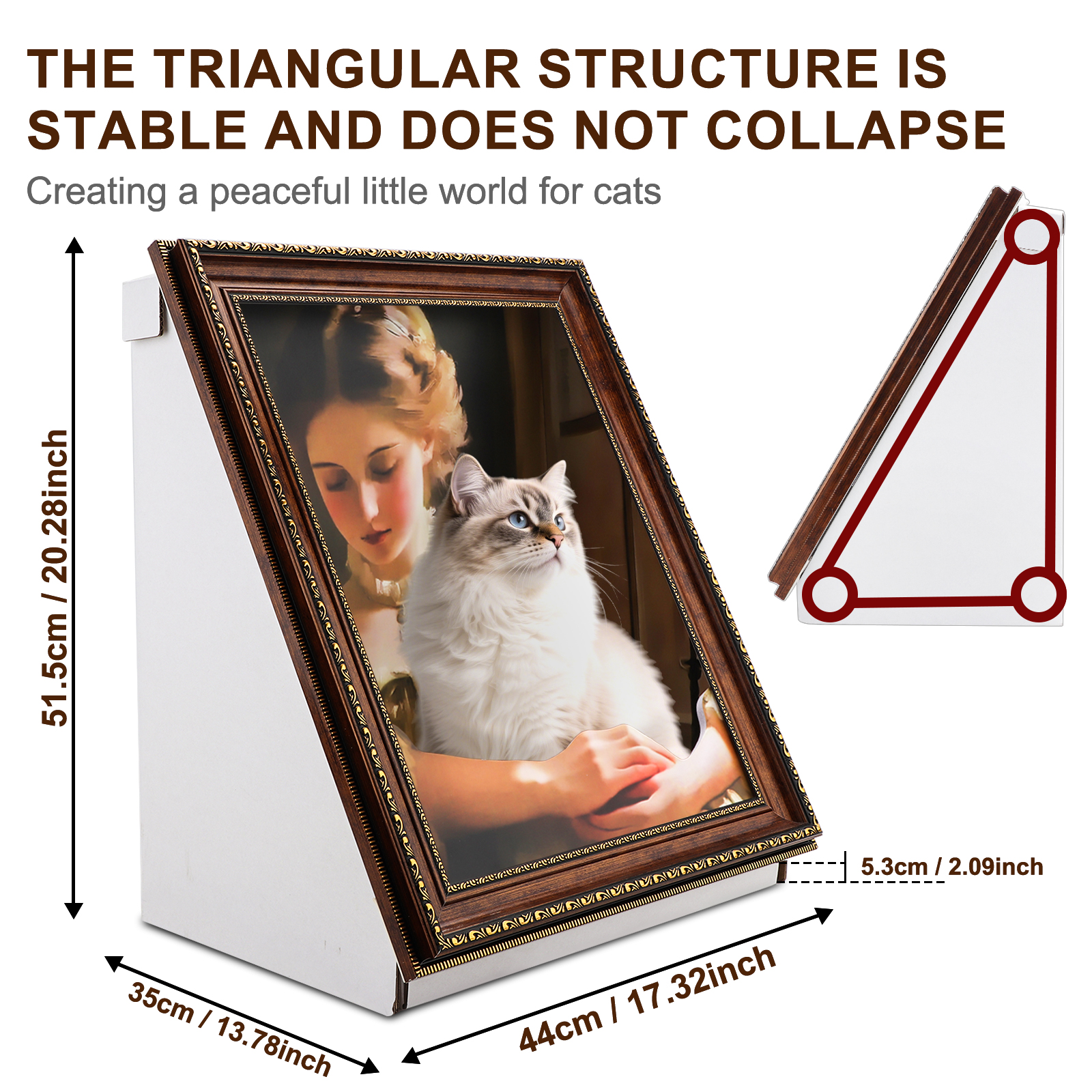 Texsens 3-in-1 Art Frame Cat Scratcher & Bed